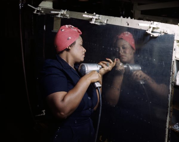 A "Rosie" working on the A-31 Vengeance bomber in Nashville, Tennessee (1943)