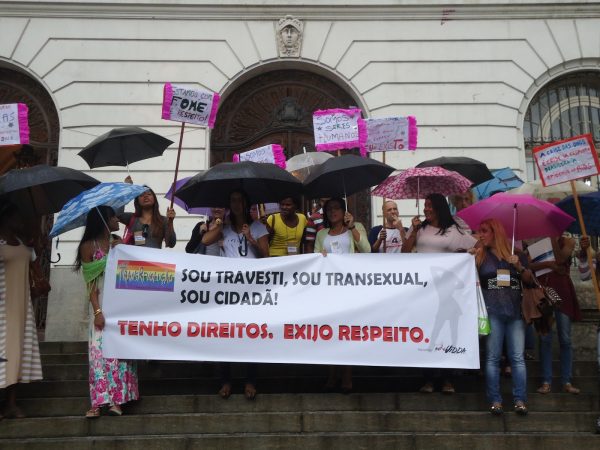 Ato pelo Dia Nacional da Visibilidade Trans*, 2013. Grupo Pela Vidda/RJ e TransRevoluçao. Imagem, Blog TransRevolução. 